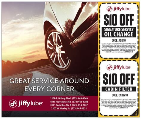 Whether its conventional, high mileage, synthetic blend or full synthetic oil, the Jiffy Lube Signature Service Oil Change at. . Jiffy lube inspection coupon
